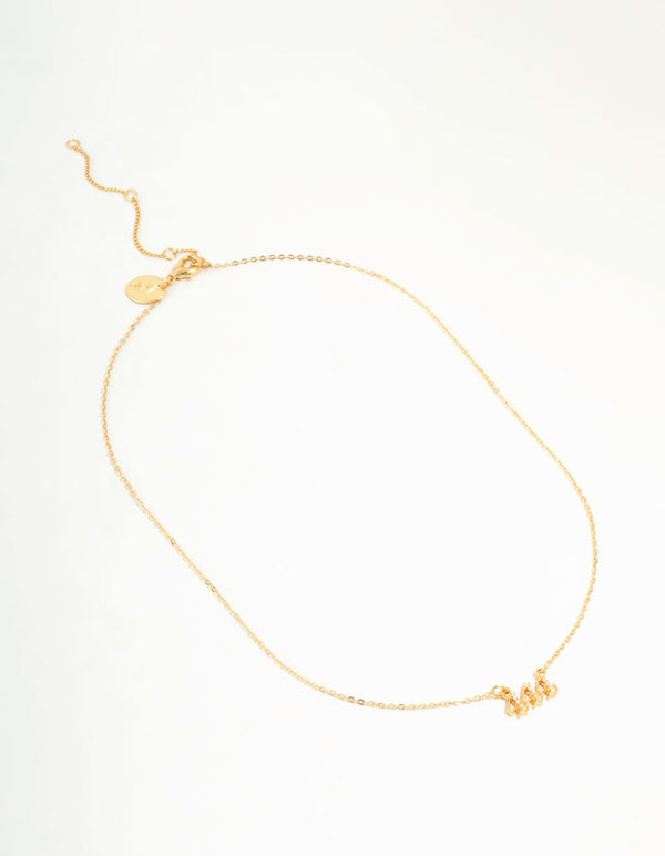 Gold Plated Cubic Zirconia 444 Angel Number Necklace