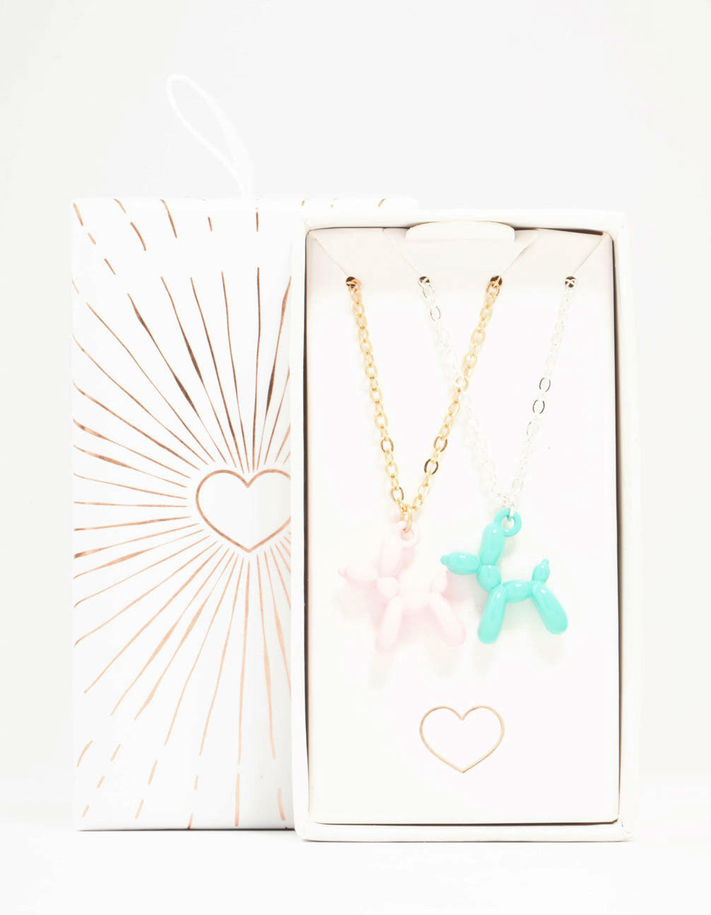 Mixed Metals Bubble Dog Necklaces 2-Pack