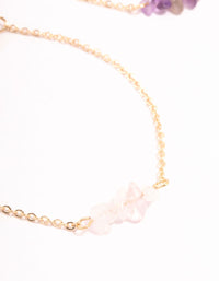 Gold Semi Precious Chip Bracelets 3-Pack - link has visual effect only