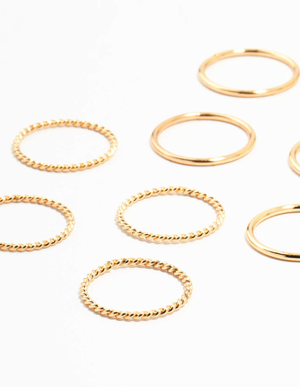Gold Thick & Simple Rings 12-Pack - Lovisa