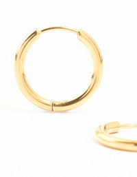 Gold Plated Titanium Medium Classic Hoop Earrings - link has visual effect only