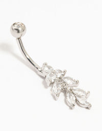 Titanium Marquise Diamante Drop Belly Bar - link has visual effect only