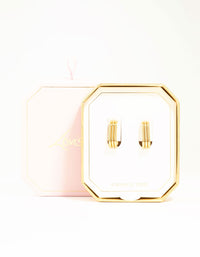 Waterproof Gold Plated Stainless Steel Triple Illusion Oval Hoop Earrings - link has visual effect only