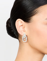 Silver Plated Door Knocker Drop Earrings - link has visual effect only