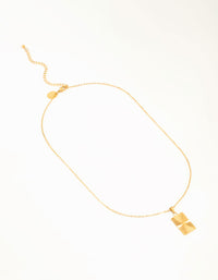 Waterproof Gold Plated Stainless Style Rectangular Ray Pendant Necklace - link has visual effect only