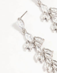 Silver Chandelier Cubic Zirconia Drop Earrings - link has visual effect only