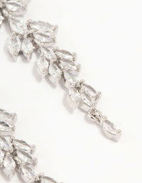 Silver Chandelier Cubic Zirconia Drop Earrings - link has visual effect only