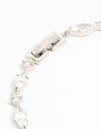 Silver Almond Cubic Zirconia Tennis Bracelet - link has visual effect only