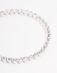 Silver Round Czech Bohemia Crystal  Cupchain Clasp Bracelet - link has visual effect only