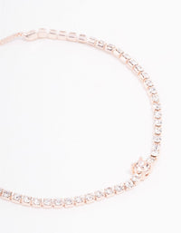 Rose Gold Czech Bohemia Crystal Cupchain Toggle Bracelet - link has visual effect only