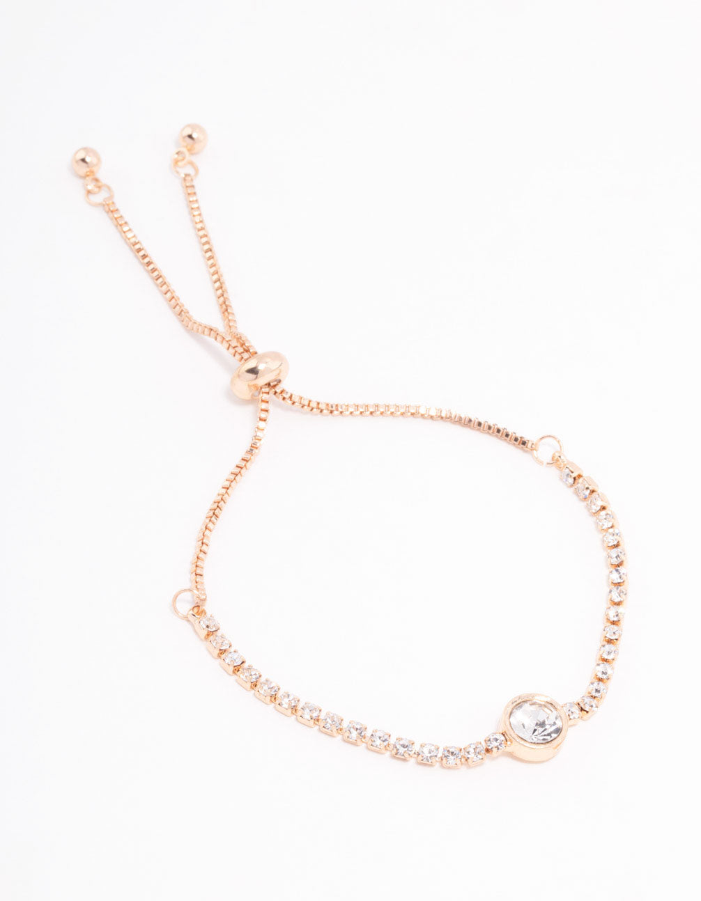 Rose Gold Bezel Czech Bohemia Crystal  Toggle Bracelet