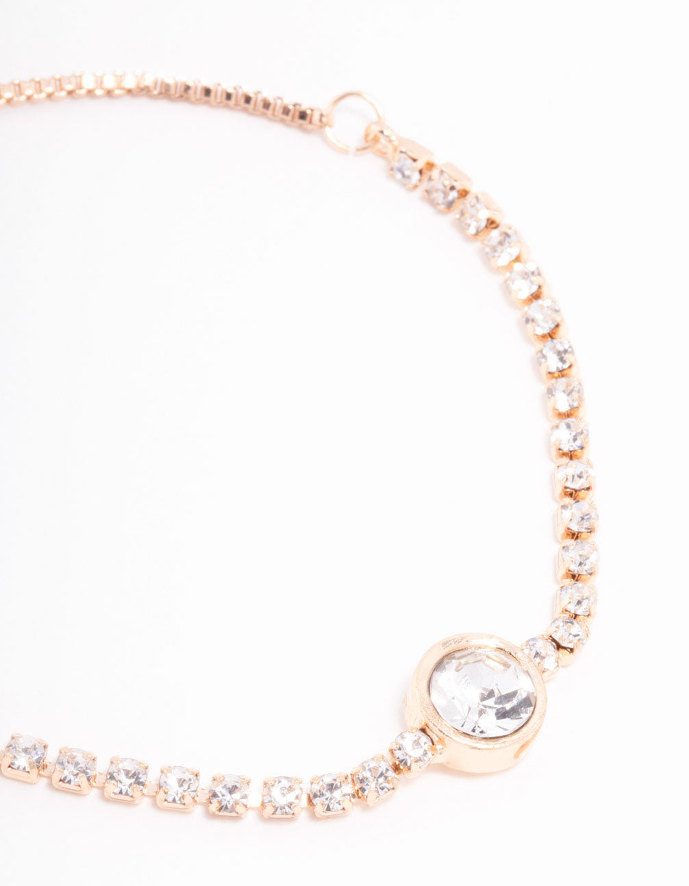 Rose Gold Bezel Czech Bohemia Crystal  Toggle Bracelet