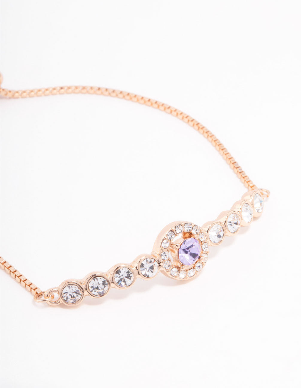 Purple Halo Czech Bohemia Crystal  Toggle Bracelet
