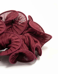 Burgundy Plisse Fabric Scrunchie - link has visual effect only