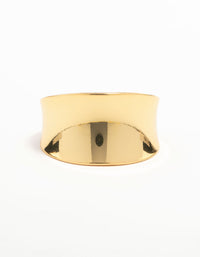 Waterproof Gold Plated Stainless Steel Chunky Ring - link has visual effect only