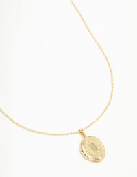 Gold Plated Oval Locket Necklace - link has visual effect only