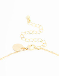 Gold Plated Red Diamante Pointed Cross Necklace & Stud Earrings Set - link has visual effect only