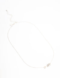 Silver Plated Cubic Zirconia Rondell Pendant Necklace - link has visual effect only