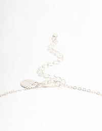 Silver Plated Cubic Zirconia Rondell Pendant Necklace - link has visual effect only