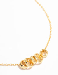 Gold Plated Rondell Rings Pendant Necklace - link has visual effect only