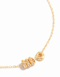 Gold Plated Cubic Zirconia Rondell Pendant Necklace - link has visual effect only