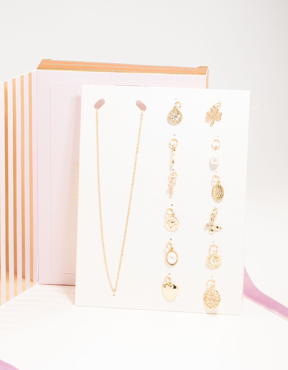 Gold Plated Charm Necklace Advent Calendar
