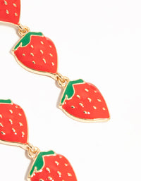 Gold Strawberry Drop Earrings - link has visual effect only