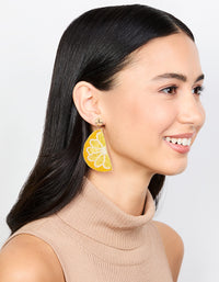 Yellow Beaded Lemon Drop Earrings - link has visual effect only