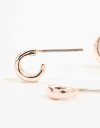 Rose Gold Mixed 4-Pack Hoop Earrings - link has visual effect only