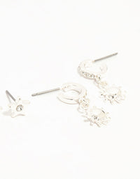 Silver Diamante Celestial 3-Pack Earrings - link has visual effect only