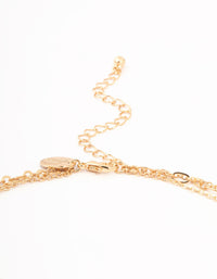 Gold Cross & Coin Layered Necklace - link has visual effect only