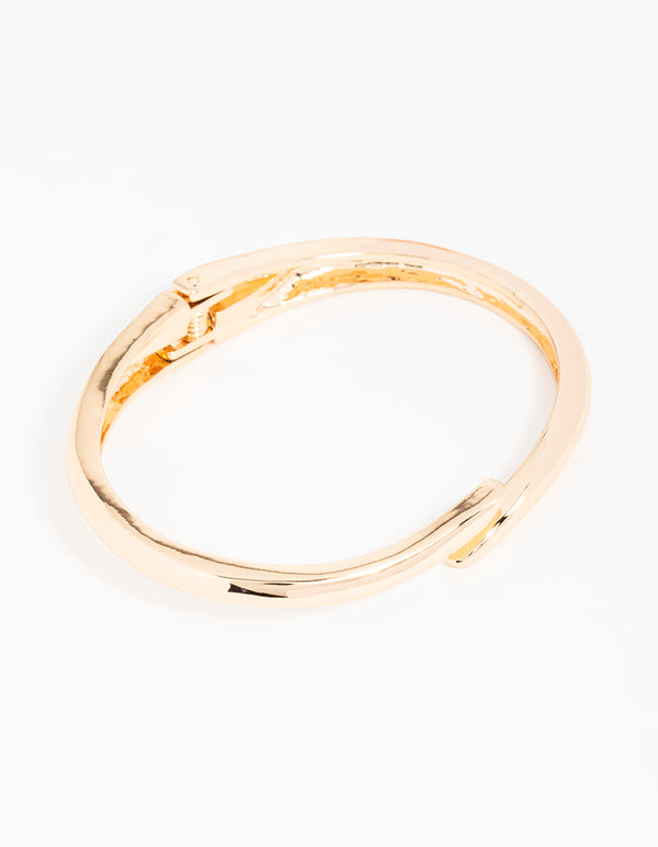 Gold Wrapped Open Bangle