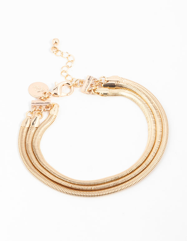 Gold Layered Snake Chain Bracelet