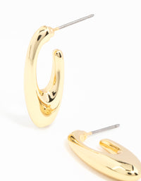 Gold Plated Drop Mini Hoop Earrings - link has visual effect only
