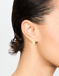 Gold Plated Mini Round Huggie Earrings - link has visual effect only