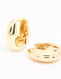 Gold Plated Mini Round Huggie Earrings - link has visual effect only