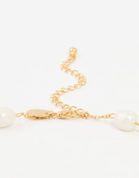 Gold Plated Pearl & Tassel Necklace - link has visual effect only