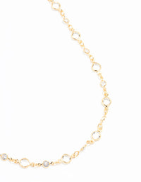 Gold Plated Diamante Detail Necklace - link has visual effect only