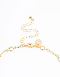 Gold Plated Diamante Detail Necklace - link has visual effect only