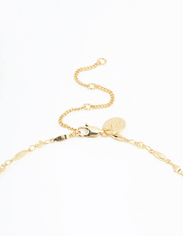 Emerald Cross Chain Y-Necklace