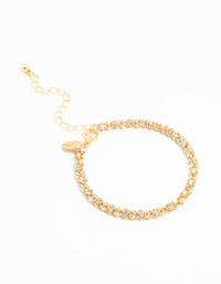 Gold Plated Diamante Fireball Bracelet Chain Bracelet - link has visual effect only