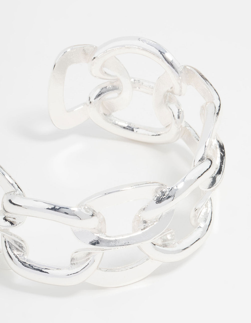 Silver Chunky Link Chain Wrist Cuff