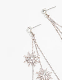 Silver Celestial Chain Drop Earrings - link has visual effect only