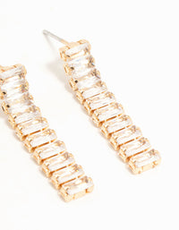Gold Cubic Zirconia Stud Earrings 3-Pack - link has visual effect only