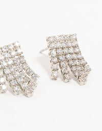Silver Cubic Zirconia Tassel & Pearl Earrings 3-Pack - link has visual effect only