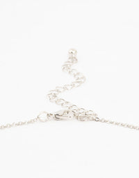 Silver Plated Mini Radiant Cubic Zirconia Cross Necklace - link has visual effect only