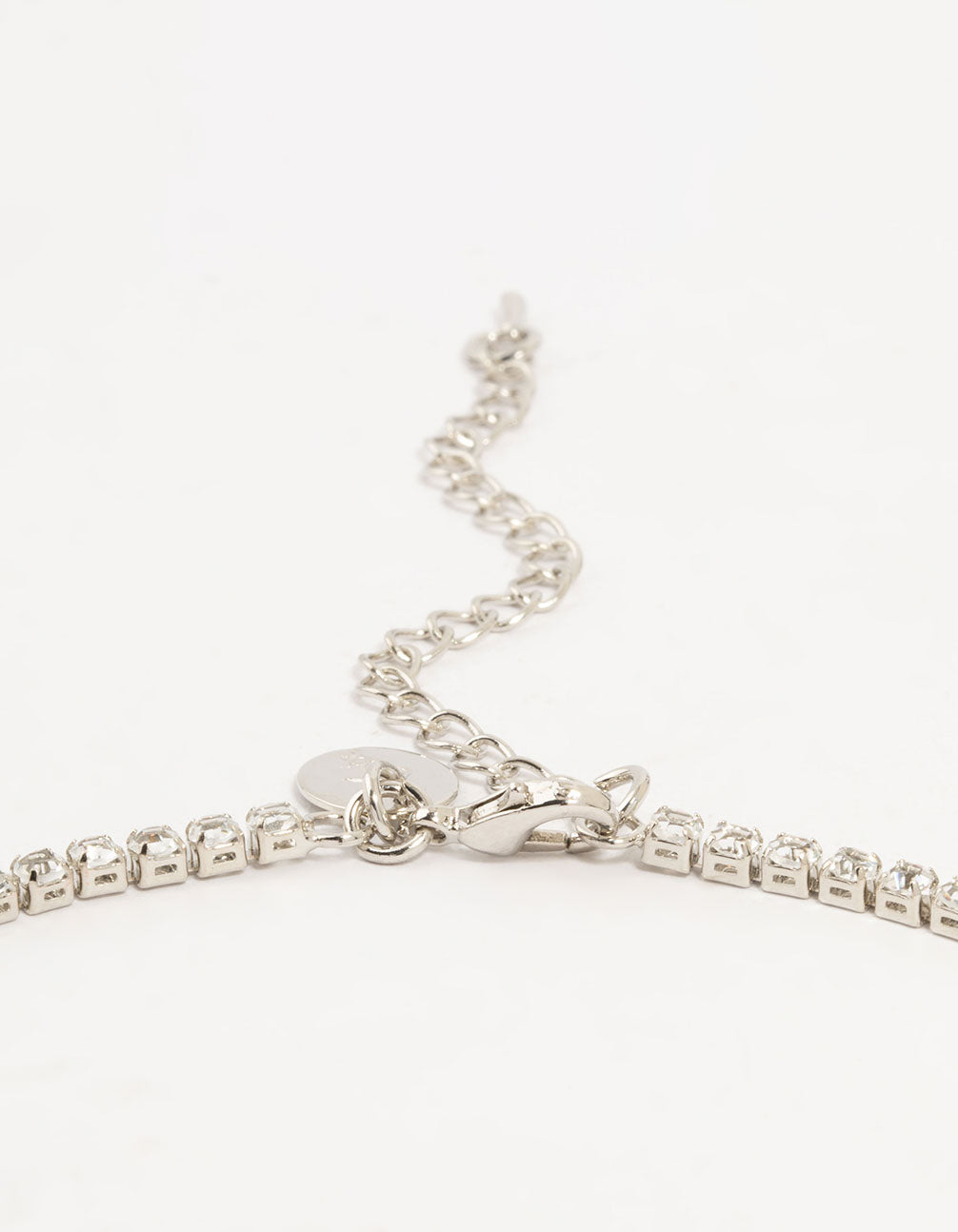 Silver Cubic Zirconia Graduating Heart Necklace