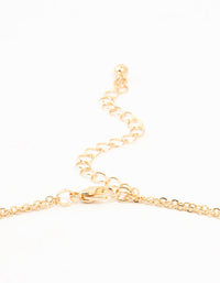 Gold Cubic Zirconia Cross Layered Necklace - link has visual effect only