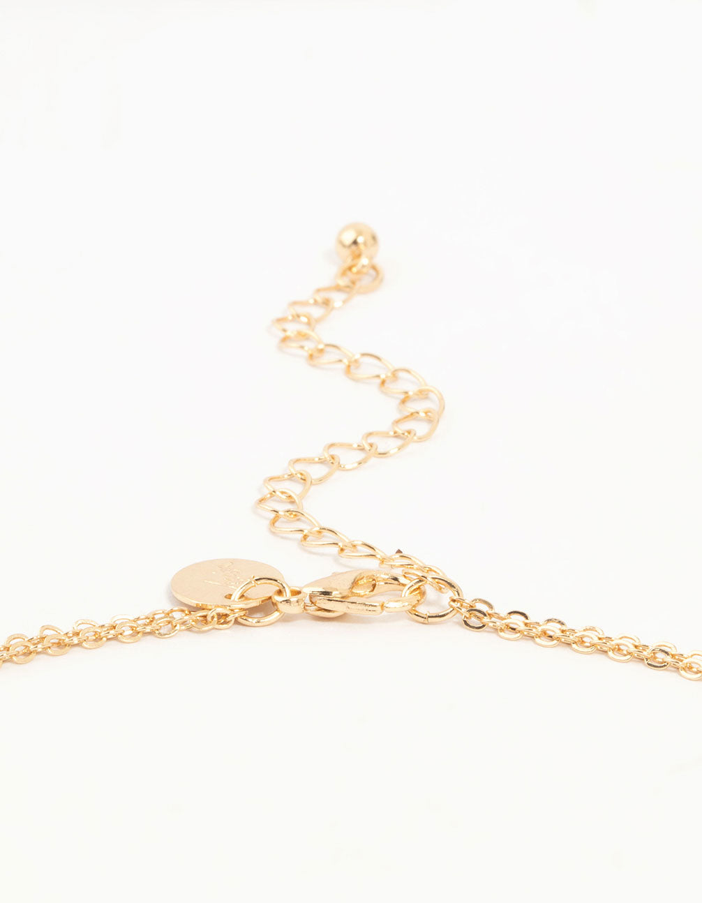 Gold Cubic Zirconia Cluster Layered Necklace
