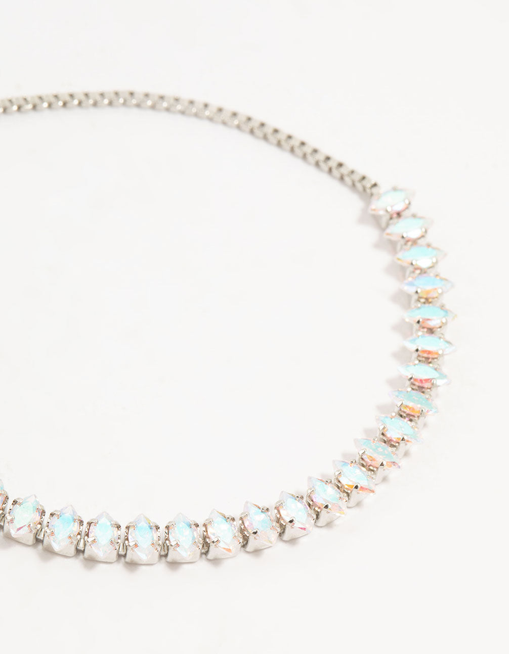 Silver Navette Cubic Zirconia Toggle Bracelet